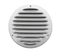 H&C VENT Grille Aeration Blanc Ø 125mm avec Moustiquaire │ Evacuation Caches Tuyau Ventilateur │ d'Extraction Ventialtion │ Exterieur Interieur │ Gaine Cache Extracteur d'air VMC │ Climatiseur Seche