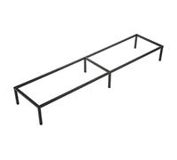 H confort xl Pieds Metal Etagere Mix 134x29, Noir