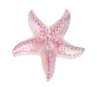 H&D HYALINE & DORA Figurine d'étoile de mer en verre soufflé faite à la main - 7,1 cm - Figurine d'animaux marins en cristal - Décoration d'aquarium (rose)