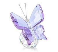 H&D HYALINE & DORA Figurine papillon en cristal violet avec base boule de cristal pour objets de collection cadeaux pour femme