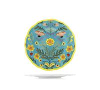 H&H 6 Assiettes En Mélamine Blossom 23 Cm Avec Motif Floral