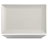 H&H 6 assiettes en stéoneware Osaka taupe rectangulaire 30 x 20 cm
