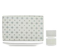 H&H by Bruno Barbieri Set 6 Piatti Rettangolari Nora In Porcellana Cm 16X25,5