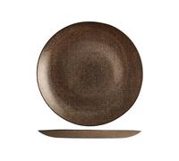 H&H Lot de 6 assiettes plates regent bronze paillettes 28 cm