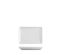 H&H 6 Assiettes Rectangulaires Pearl En Porcelaine Blanche Cm 13x17