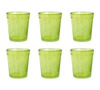 H&H 6 Verres De Table Giada En Verre Vert Cl 34