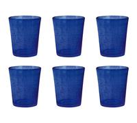 H&H 6 Verres Giada En Verre Bleu 34 Cl