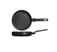 H&H All Blacks Poêle en aluminium avec revêtement anti-adhésif Pfluon, 20 cm, revêtement intérieur en nid d'abeille, induction