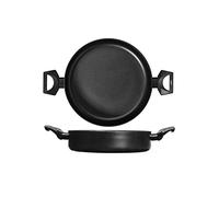 H&H All Blacks Poêle en aluminium avec revêtement anti-adhésif Pfluon, 24 cm, revêtement intérieur en nid d'abeille, induction