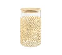 H&H Barattolo In Vetro Borosilicato E Paglia Cc1600