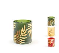 H&H Botanic Winter Lot de 6 Bougies en Verre, décors Assortis, 7 x H8 cm