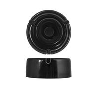 H&H Cendrier rond, mélamine, noir, 10 cm, taille M