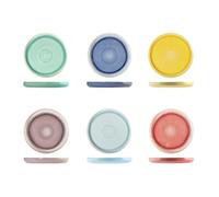 H&H Coachella Set 12 Piatti Frutta, New Bone China, 19cm, Colore, Estate