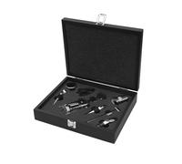 H&H Coffret Sommelier En Double Bois Noir 9 Pièces