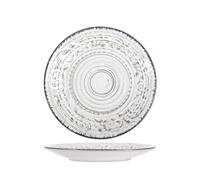 Ensemble de 6 assiettes plates blanches pour cour, marque H&H, diamètre 21 cm