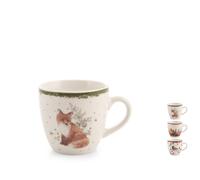 H&H, ensemble de 18 tasses à café "Automne", en porcelaine fine, capacité de 100 ml