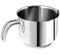 H&H Elodie Casserole à Lait avec Fond Induction, Acier Inox, 1 Litres