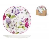 H&H - Ensemble de 12 assiettes plates "Madam" en porcelaine, diamètre 27 cm