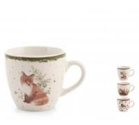 H&H, ensemble de 18 tasses à café "Automne", en porcelaine fine, capacité de 100 ml