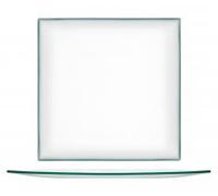 H&H : Ensemble de 6 assiettes en verre, design transparent, dimensions 25 cm