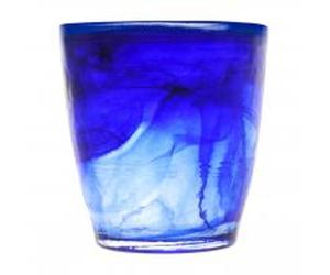 H&H, ensemble de 6 verres en verre bleu, modèle Alabastro, référence CL23