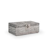 H&H Giaya Boîte en Bois et Aluminium, rectangulaire, 9 x 16,5 cm