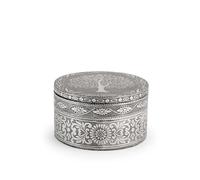 H&H Giaya Boîte en Bois et Aluminium Ronde, 12 cm
