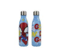 H&H Gourde isotherme Spidey Marvel 500 ml en acier inoxydable - Bouteille à double paroi isolante, garde au froid jusqu'à 6 heures et au chaud jusqu'à 12 heures - Idéale pour l'école, le sport, le