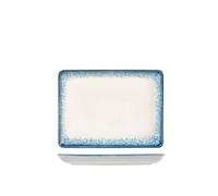 H&H Jupiter Plat En Porcelaine, 17X23Cm, Bleu Et Ivoire