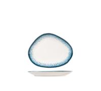 H&H Jupiter Plat Ovale En Porcelaine, 22Cm, Bleu Et Ivoire