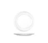 H&H Lot de 12 assiettes en verre rond collier 18,5 cm