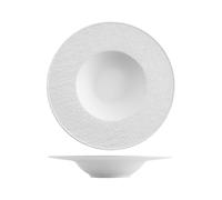 H&H Lot de 2 assiettes à pâte skin 28 cm blanc