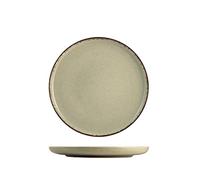 H&H Lot de 6 assiettes à fruits Pearl - Ø19 cm - Assiettes en porcelaine vertes élégantes et résistantes - Idéal pour fruits, desserts et entrées - Lavables au lave-vaisselle et micro-ondes