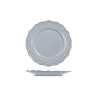 H&H Set 6 Piatti Frutta Sinfonia In Stoneware Azzurro Cm 23