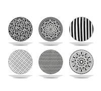 H&H Lot de 6 assiettes mirage en porcelaine 19 cm
