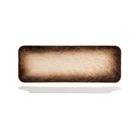 H&H Lot de 6 assiettes rectangulaires eclipse 24,5 x 7,5 cm