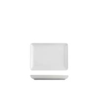 H&H Lot de 6 assiettes rectangulaires pearl blanc 13 x 18 cm