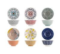 H&h Lot de 6 bols ronds mix&match assortis 15 cm