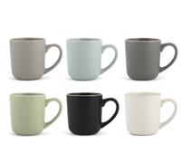 H&H Lot de 6 tasses bergen couleurs assorties cc 400