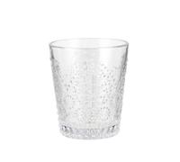 H&H Lot de 6 verres de jardin en verre travaillé transparent 35 cl - élégants, résistants et lavables au lave-vaisselle