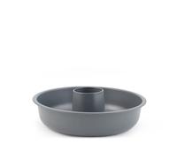 H&H Moule Donut Deli Chef 26 cm en aluminium avec revêtement antiadhésif - Couleur grise - Moule à beignets et gâteaux - Lavable au lave-vaisselle - Idéal également pour un usage professionnel