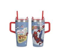 H&H Mug termico Spiderman Hero Marvel in acciaio inox 18/10 decorato capacità 600 ml