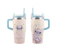 H&H Mug termico Stitch & Angel Disney in acciaio inox decorato capacit 0.6 L