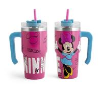 H&H Mug thermique en acier inoxydable avec paille Minnie Comeback - 600 ml, garde des boissons chaudes et froides, design iconique