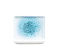 H&H Neptune Plat En Porcelaine, 17X23Cm, Bleu
