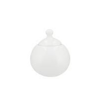 H&H New Oslo Sucrier en porcelaine blanche - Design élégant et raffiné pour petit-déjeuner, café et service de table