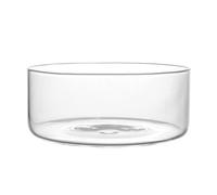 H&H Nuage Tasse en Verre borosilicaté, Transparent, 17,5 x H 7 cm