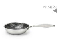 H&H Padella Evolution Acier Inox 2 Couches Avec Revêtement cm. 26