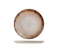 H&H Paquet De 12 Assiettes Plates Artisanal En Grès Décoré De 27 Cm.