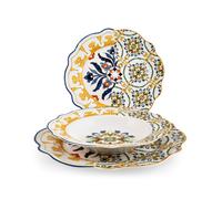 H&H Paquet De 6 Assiettes Plates Faenza Cm. 27